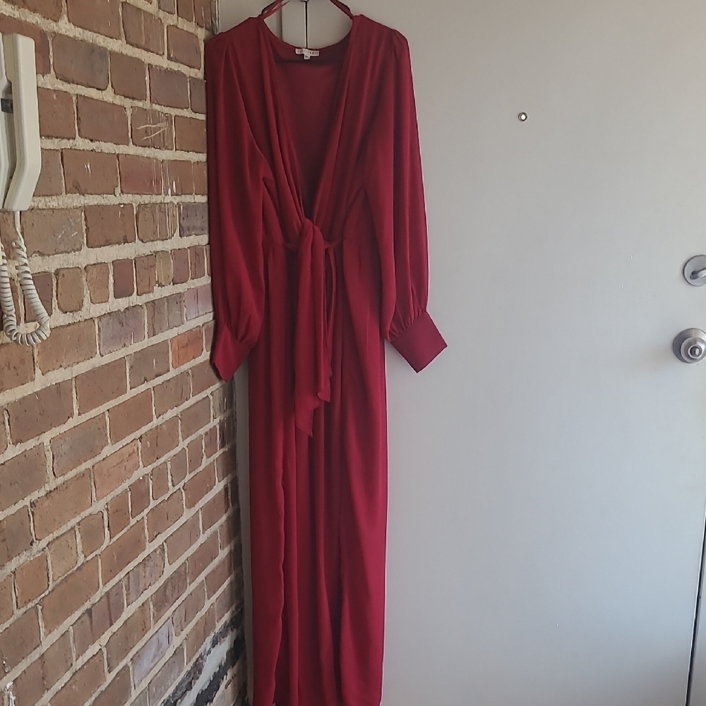Baltic Born Deep Red Long Sleeve Dress